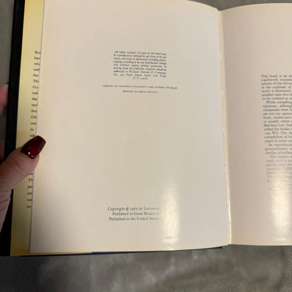 Those Elegant Rolls-Royce by Lawrence‎ Dalton 1967 HC w/ Dust Jacket Vintage